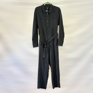 Nwt GAP Zip Front Tie Waist Tencel Lyocell Jumpsuit